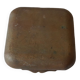 Vintage antique brass square pillbox