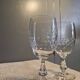 2 antique Baccarat crystal wine glasses, scales model, 1920s/30s