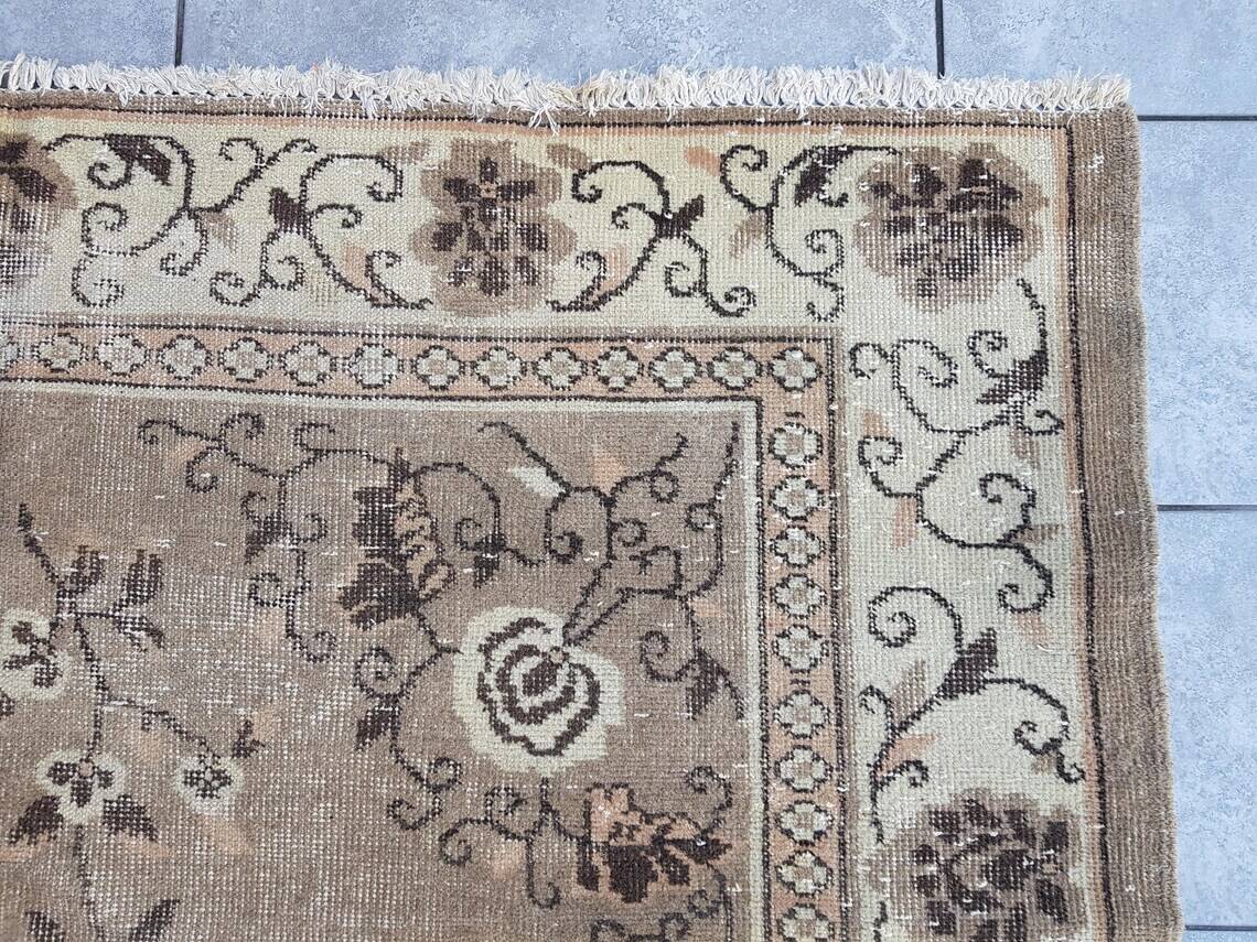 Oushak Vintage Floral Handmade Rug sku882