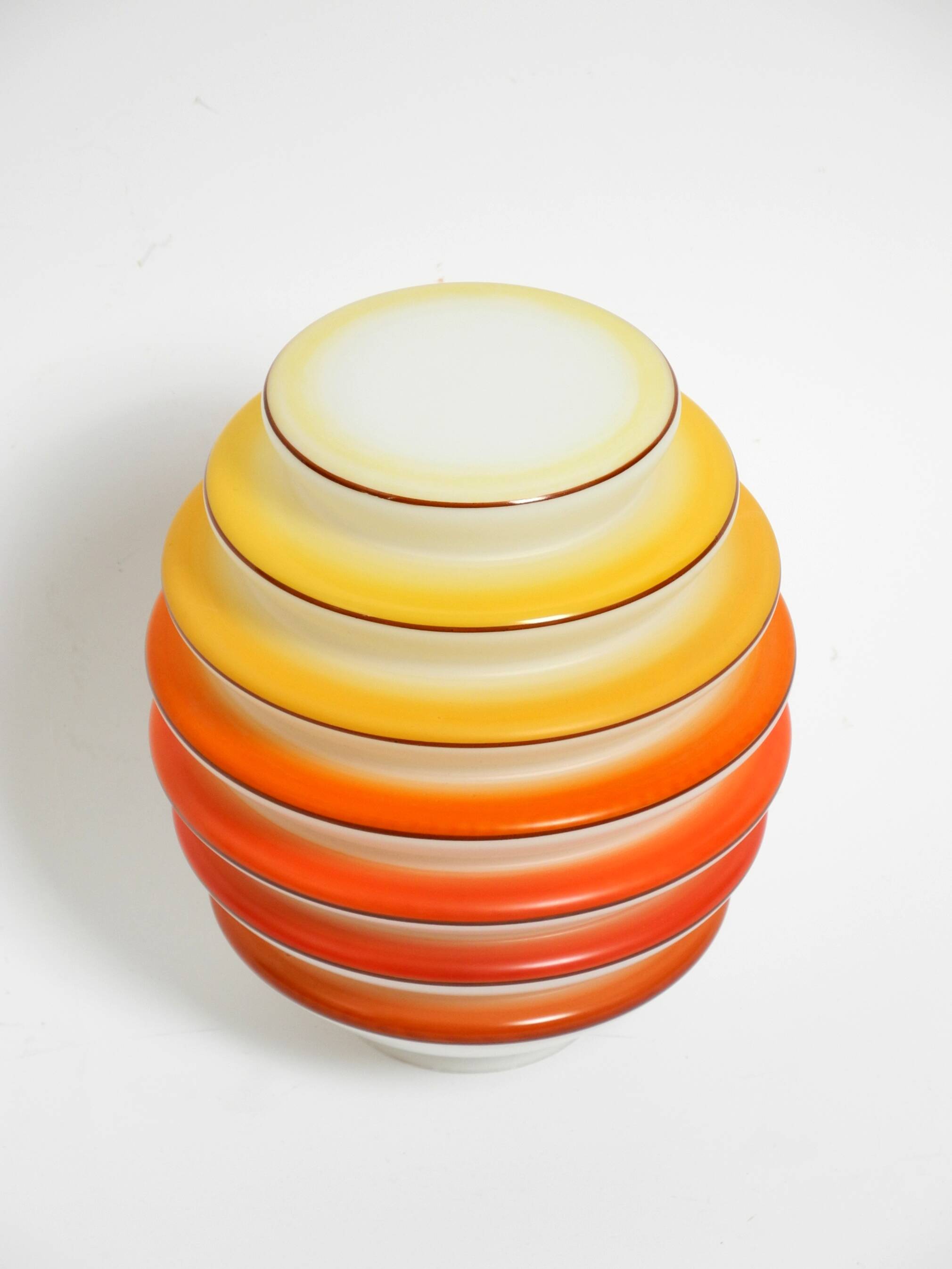 Beautiful rare original glass ceiling lamp from the 1930s