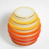 Beautiful rare original glass ceiling lamp from the 1930s