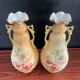 Pair of Art Nouveau vases by Robert Hanke in porcelain.