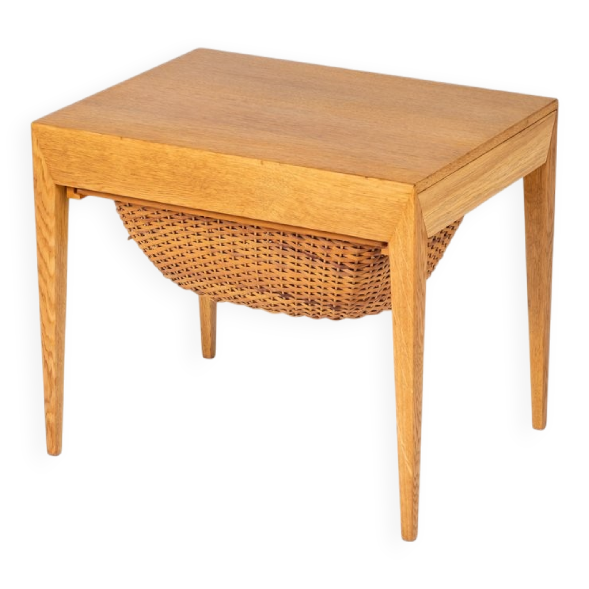 Table d'Appoint en Chêne par Severin Hansen pour Haslev, 1950s
