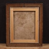 Antique French painting from the 18th century, portrait of a soldier