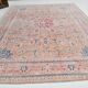 Tapis persan classique antique 57s rose blush bleu 10x13, 293x388 cm