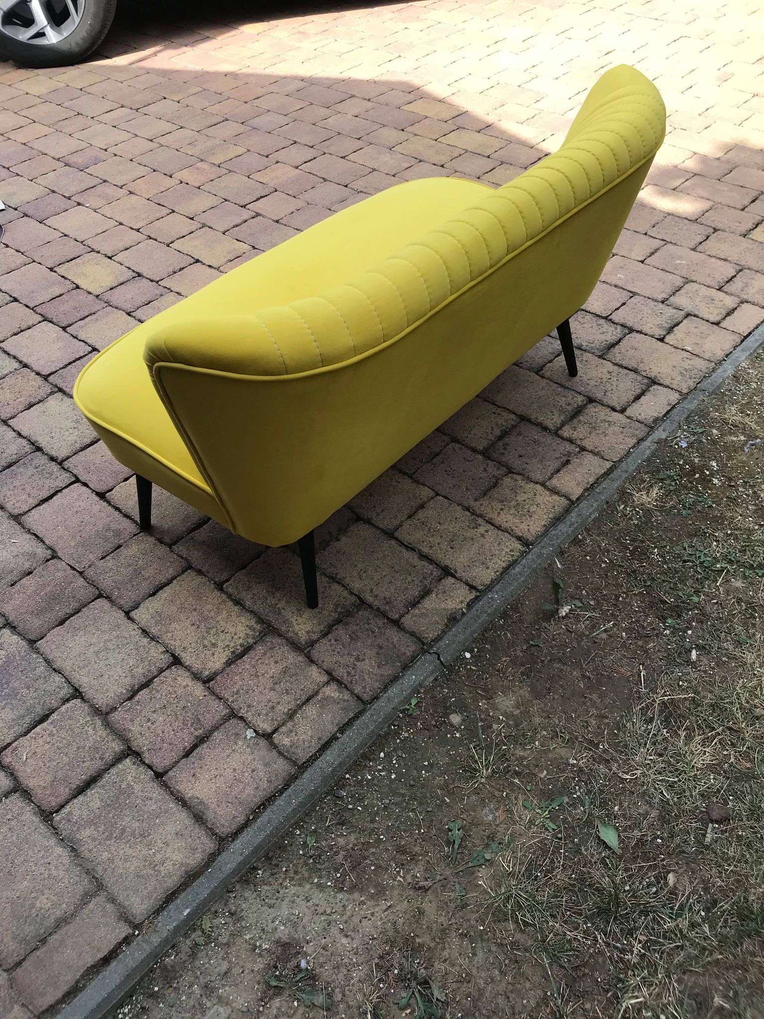 Mid-century scandinavian modern velvet sofa, 1950