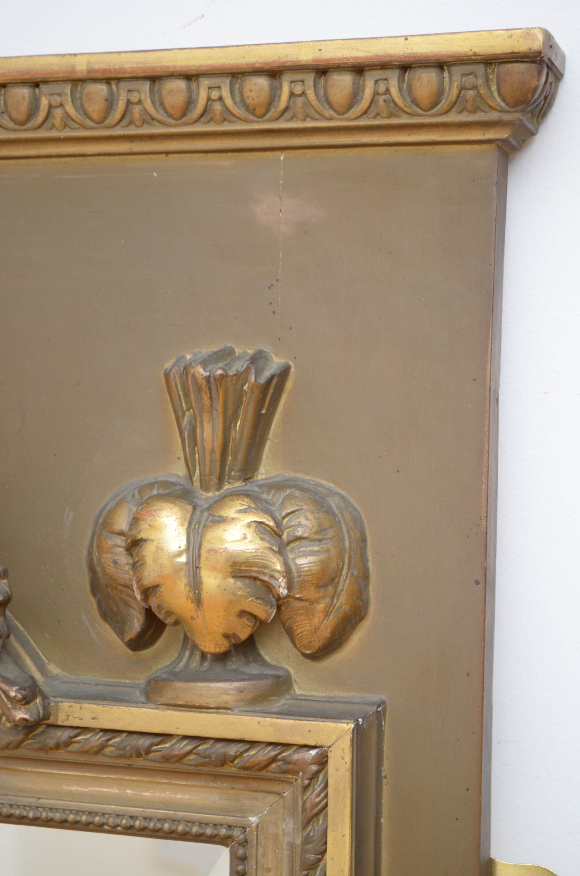 19th century trumeau mirror - 142x85cm