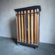 Antique Parisian wardrobe with graphic stripes – H180 cm