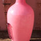 Art deco style pink glass vase