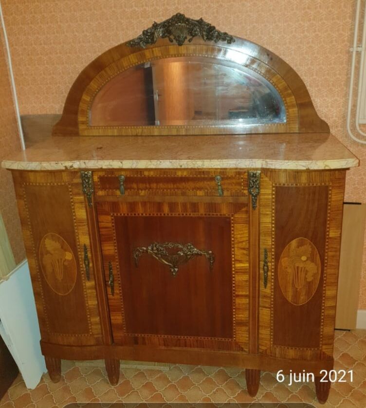 Precious wood art deco vessel