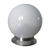 Plafonnier boule opaline blanche art deco années 30 40