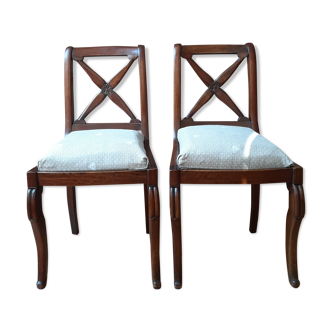 Pair of mahogany dining chairs