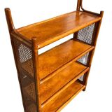 Four-tier rattan shelf