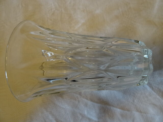 Vintage carved glass vase