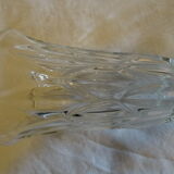 Vintage carved glass vase