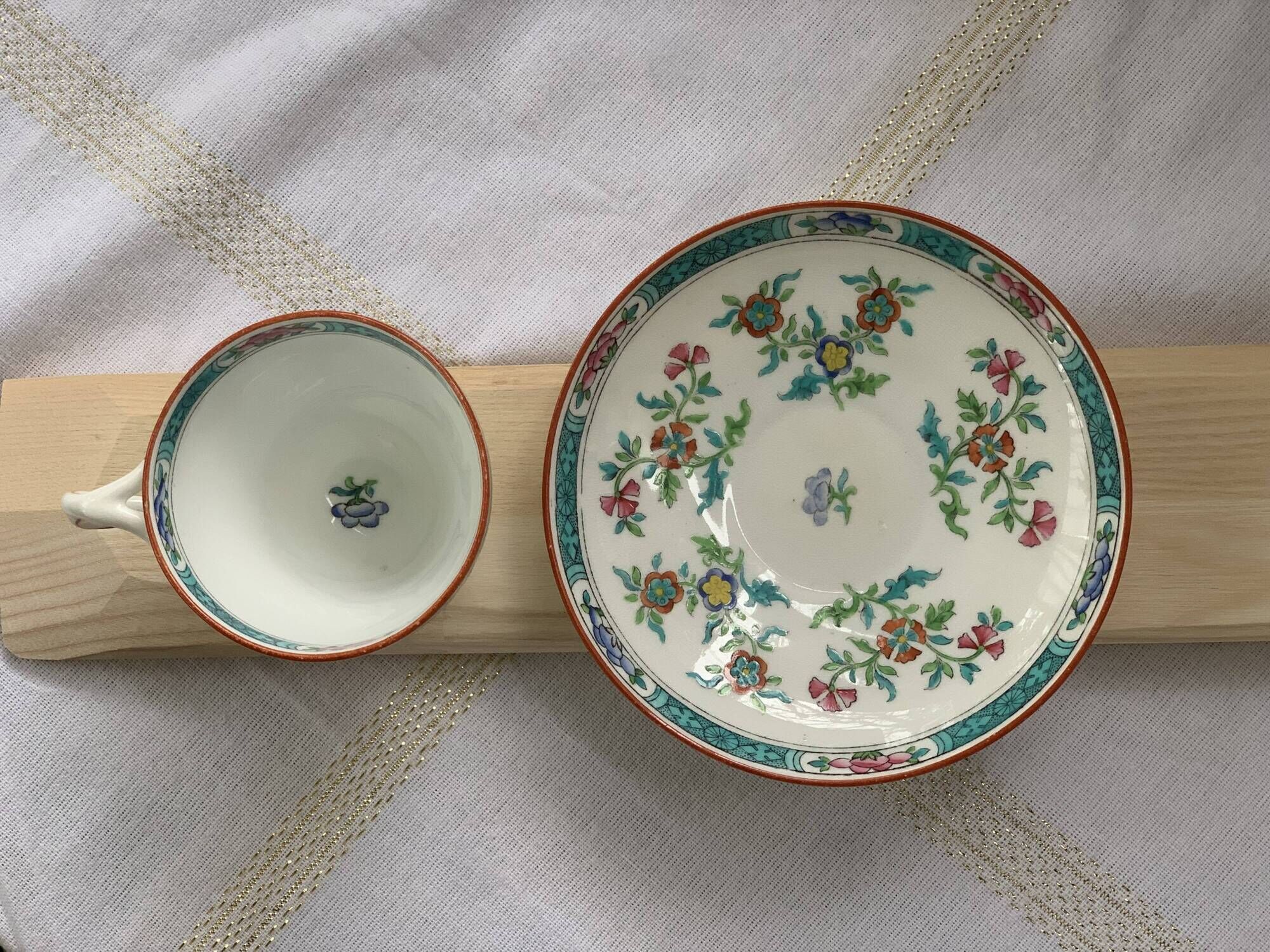 Minton English porcelain cup and under cup