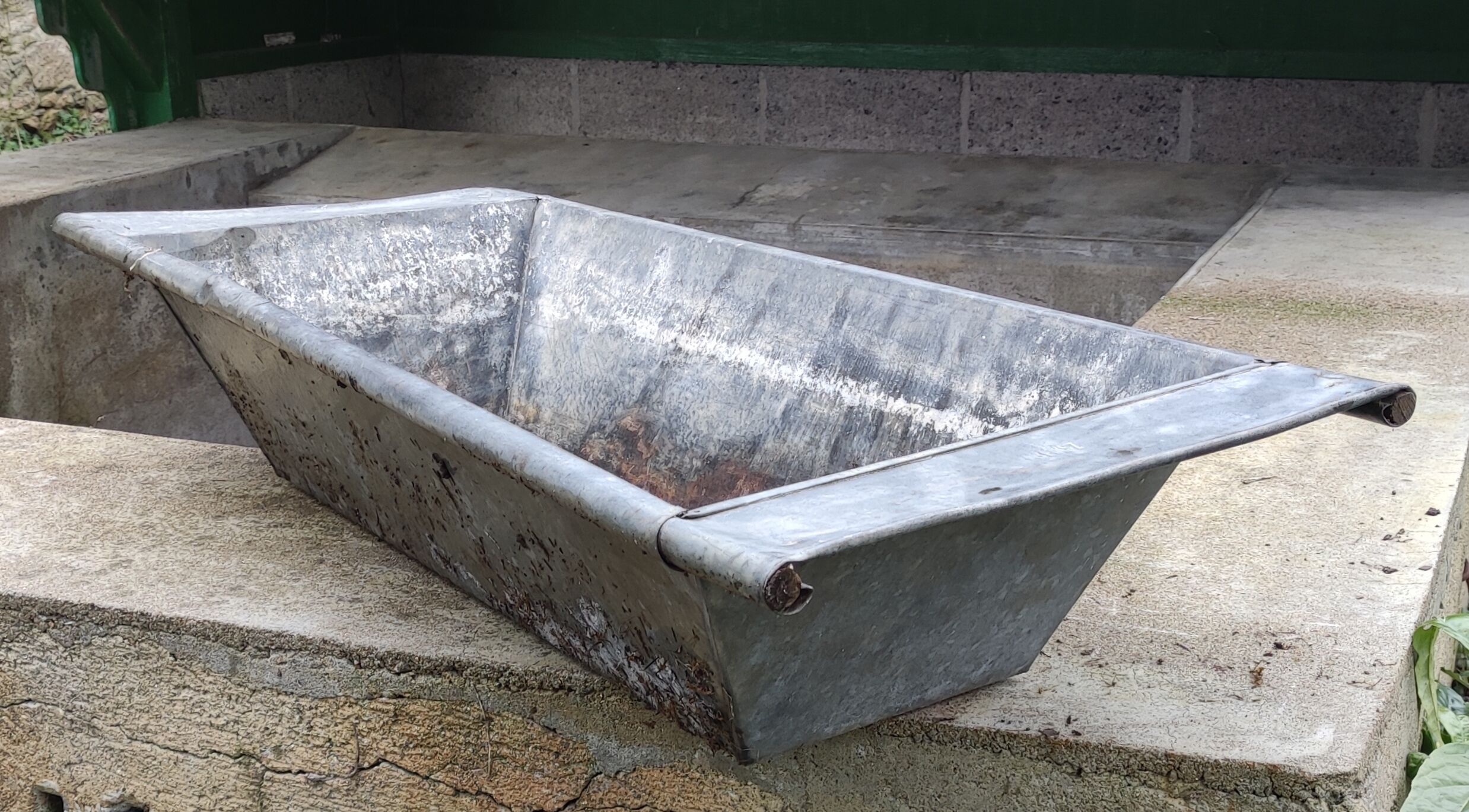 Old zinc trough/vintage planter
