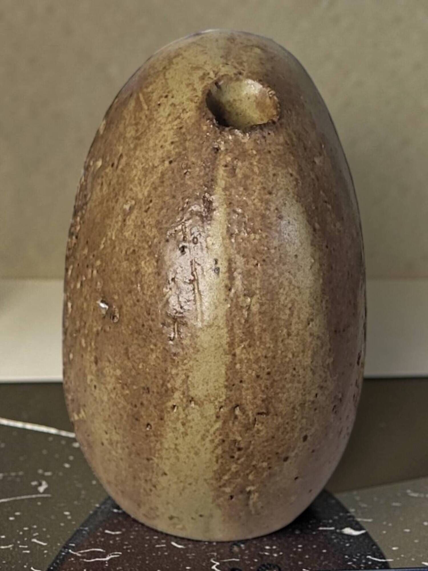 Pebble soliflore vase in stoneware / La Borne / Puisaye