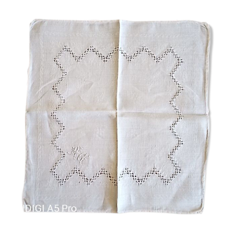 Old damask table linen - monogrammed