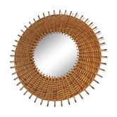 LVintage rattan mirror, 1960