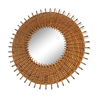 LVintage rattan mirror, 1960