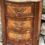 Small Louis XV style marquetry chiffonniere table