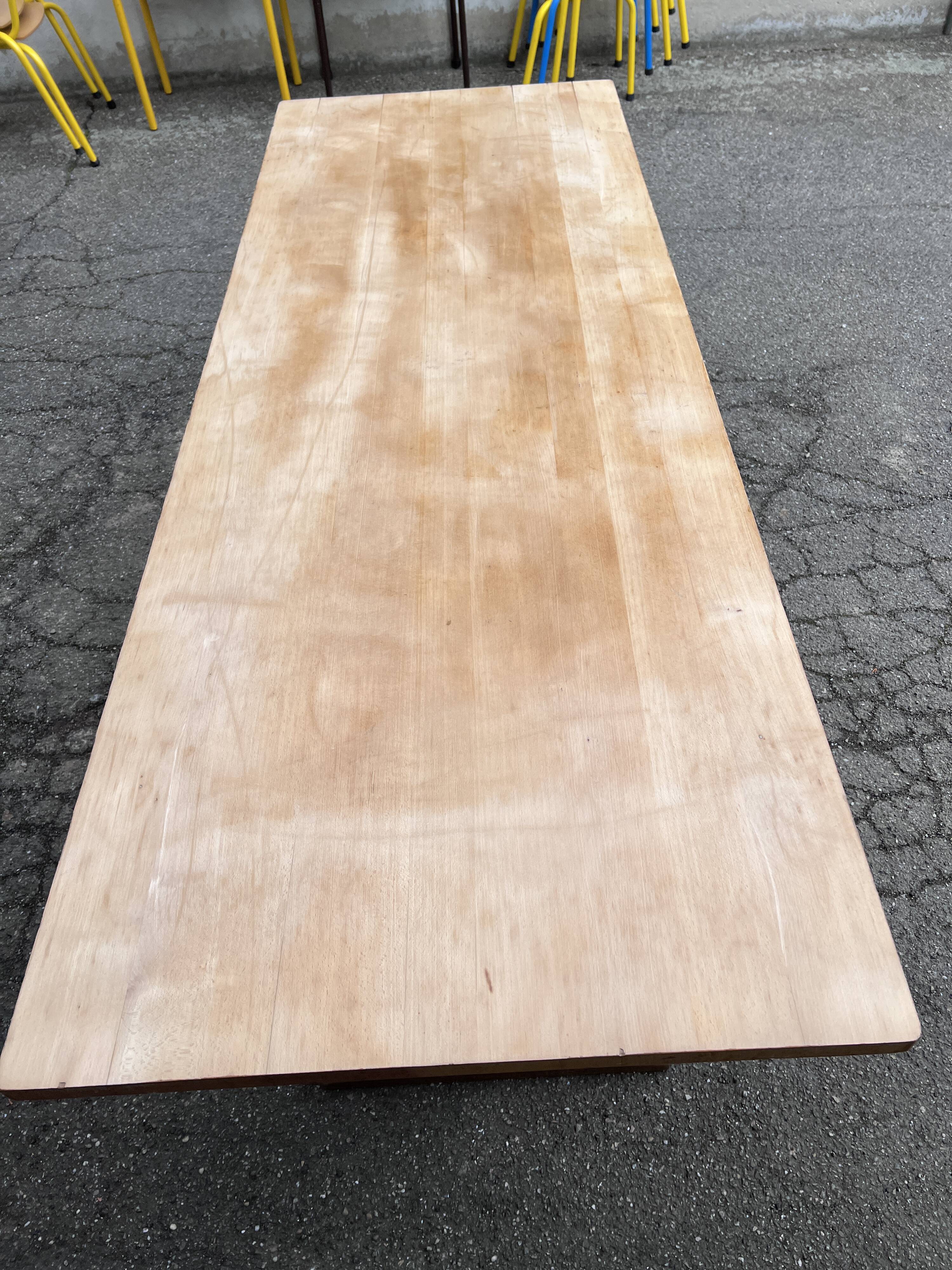 Trio de table bistrot vintage pliante 1950