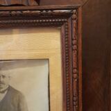 Wooden frame glass with knot and old photo