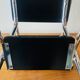 Tabouret escabeau vintage en formica noir et acier chromé