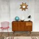 Vintage enfilade - walnut - 50/60 - Scandinavian style - spindle feet