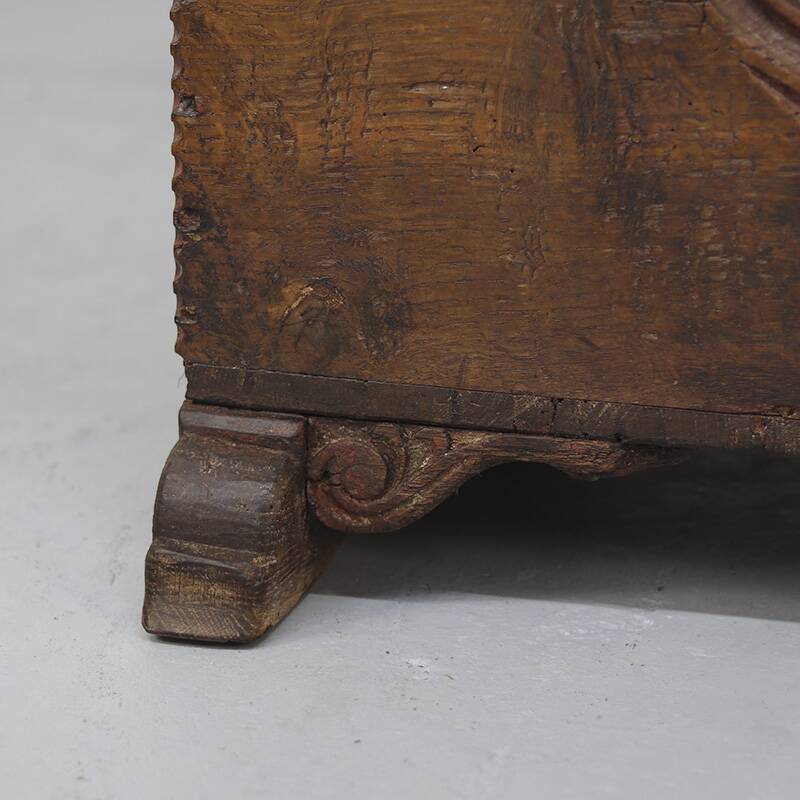 rustic antique 18th century oak chest