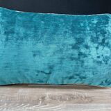 Set of 2 velvet/printed cushions 50x30cm