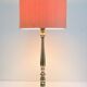 Solid brass lamp foot turned vintage