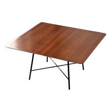Coffee table in Wood and Metal/Brass by Ico Parisi for Cassina 1957