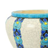 Vase Pot de Fleurs Polychrome Catteau Boch Keramis Art Déco ca. 1922
