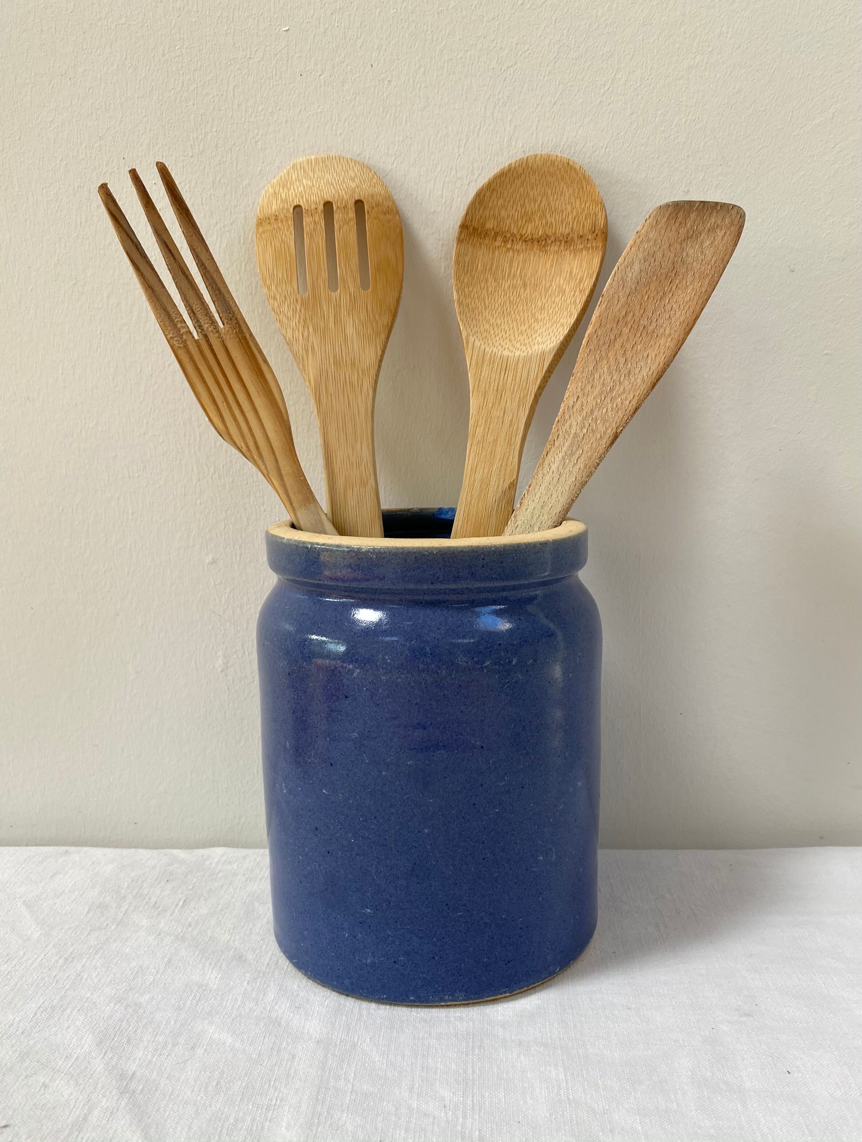 Blue pot in glazed stoneware - Bourdon Frères Paris