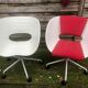 Fauteuil pivotant à roulette Tom Vac design Ron Arad édition Vitra vintage 90 blanc