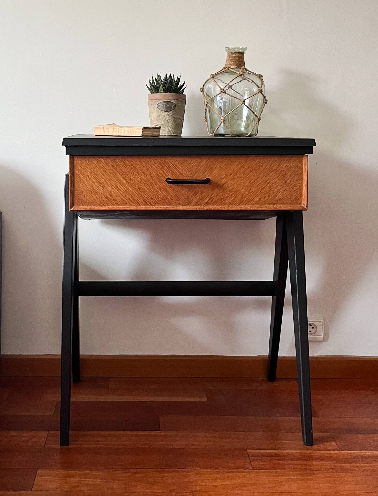 Vintage Sewing Machine Furniture Small Console Desk