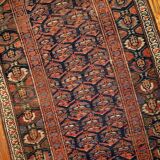 Handmade antique Persian Kurdish runner 100cm x 356cm 1900s