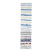 1970s Vintage Turkish Hand-Knotted Wool Cotton White Runner Rug 66x288