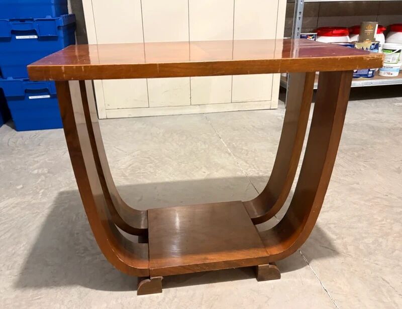 Art Deco side table in solid wood – France, circa 1930-1950