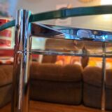 Van Der Rohe Italy Bauhaus' MR coffee table, occasional glass/chromed steel