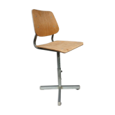 Chaise enfant vintage bois métal réglable