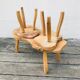 Vintage brutalist coffee table 70 and its 2 stools