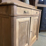 Two-part buffet in raw oak