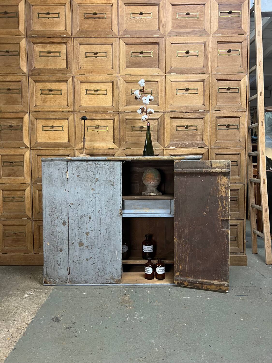 Patinated Gustavian buffet