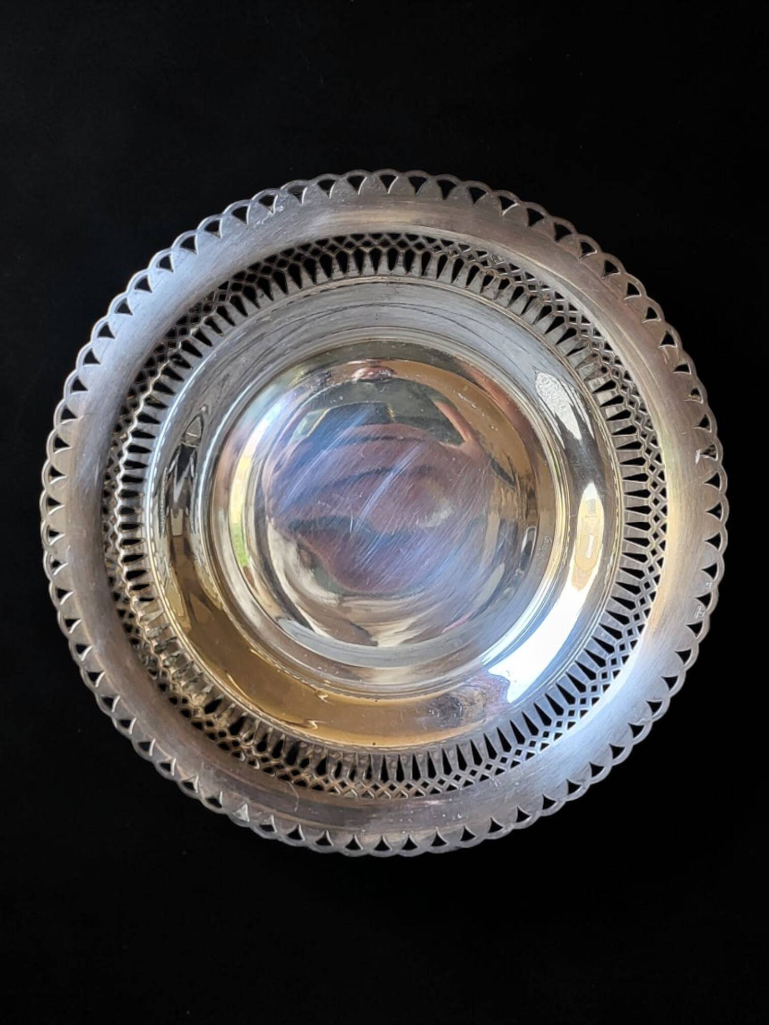 Silver-plated metal plate Germaine Monteil Paris