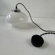 Pair of antique opaline pendant lights 24 cm vintage
