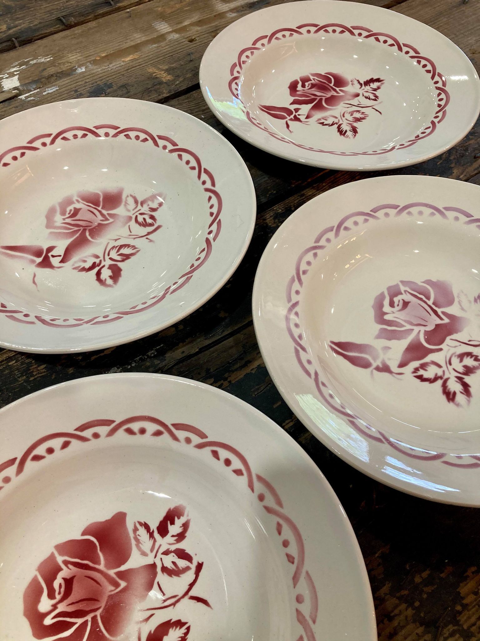 Set of 3 plates Digoin Sarreguemines