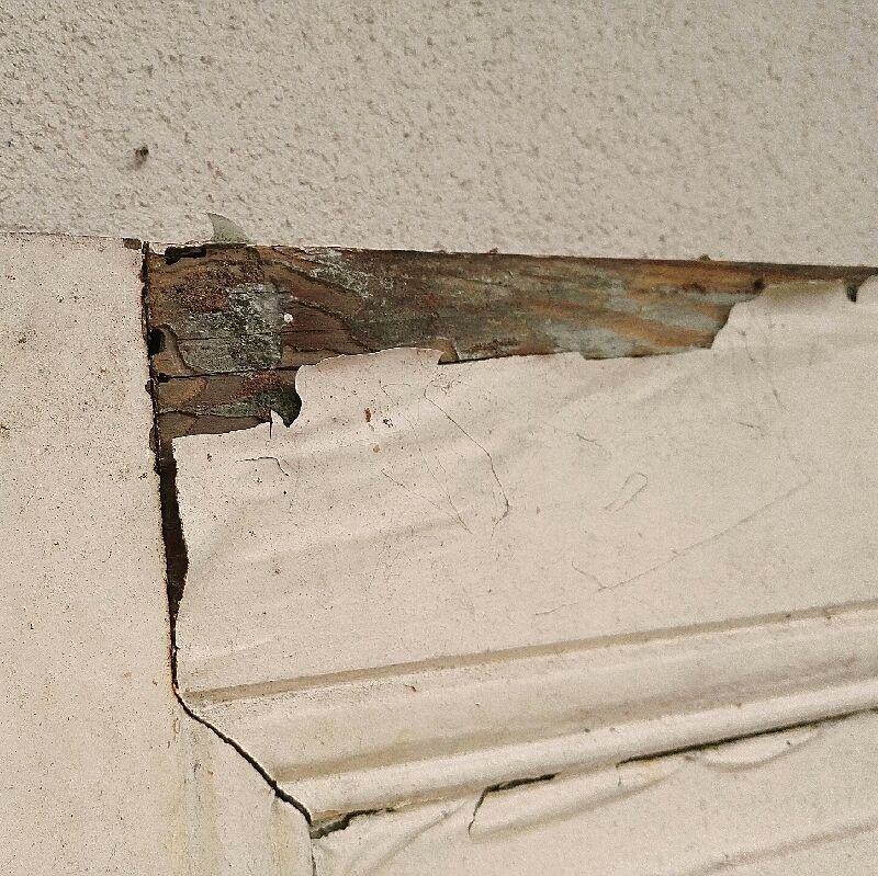 Old interior door painted wood handle vintage porcelain N°5